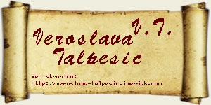 Veroslava Talpešić vizit kartica